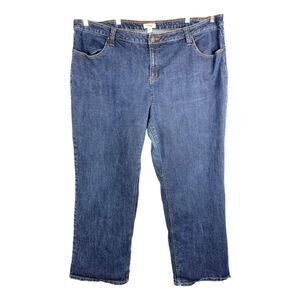 Cato Plus Size 24W Jeans Straight Leg Blue Denim Stretch High Rise‎ Womens 867